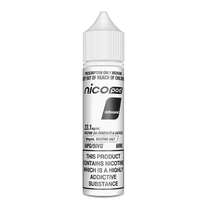 NICOPOD UNFLAVOURED NICOTINE SALT (60ML BOTTLE) - Image 5