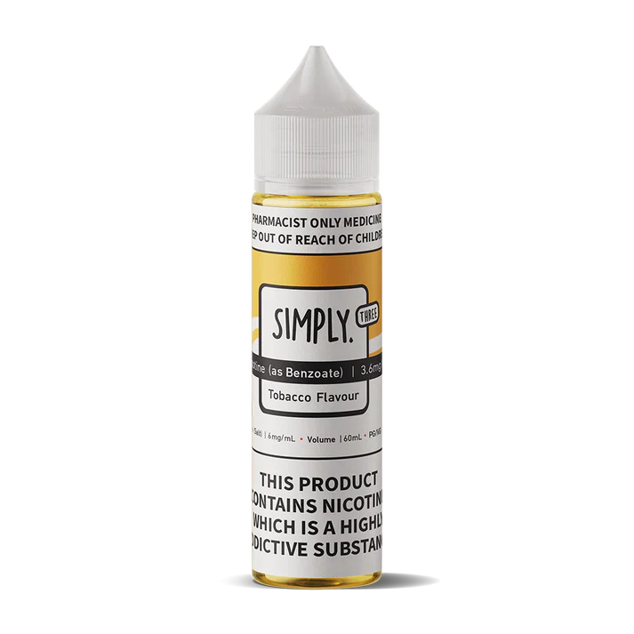 SIMPLY THREE TOBACCO 0,3 and 6mg 60mL Salt - Image 3