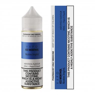 VAPO - E Liquid Ice Menthol 60ml Freebase 3, 6, 9, 12 & 18mg - Image 4