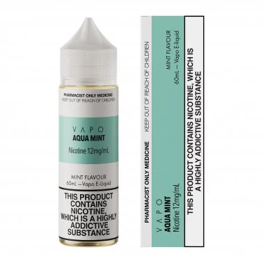 VAPO - E Liquid Aqua Mint 60mL Freebase 3, 6, 9, 12 & 18mg - Image 4